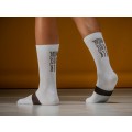 High-Performance Antimicrobial Socks - White/Brown