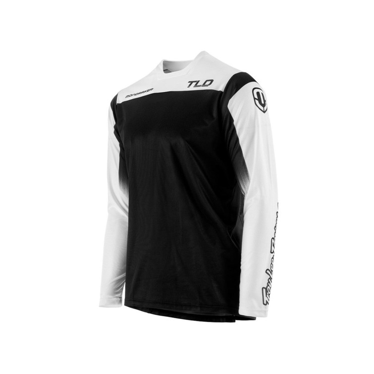 Maillot Troy Lee Design Sprint de manga larga - Blanco/Negro - Talla M