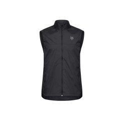 Vue détaillée avant et arrière de la veste sans manches Ranger Wind noir