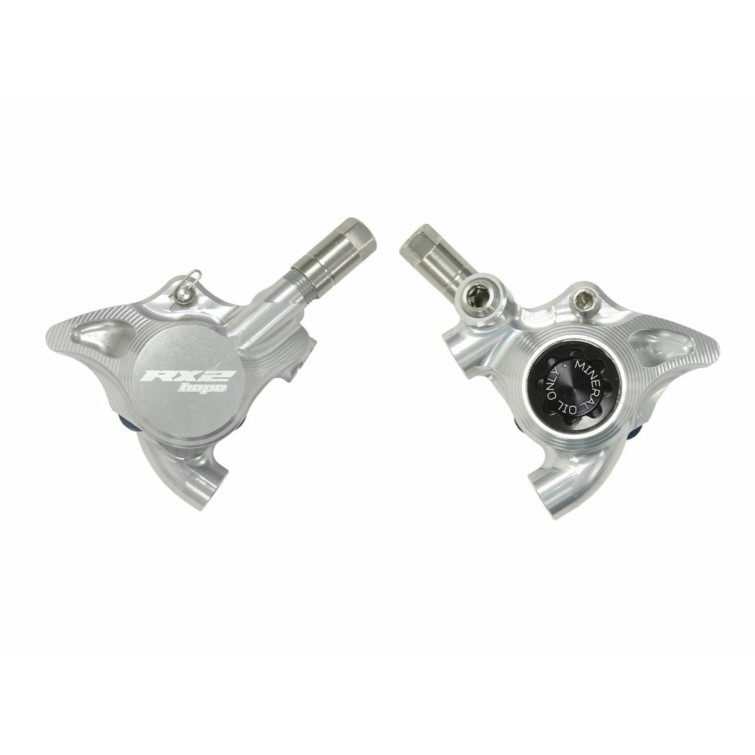 RX2 Complete Flat Mount Caliper - Mineral Oil Version - Silver