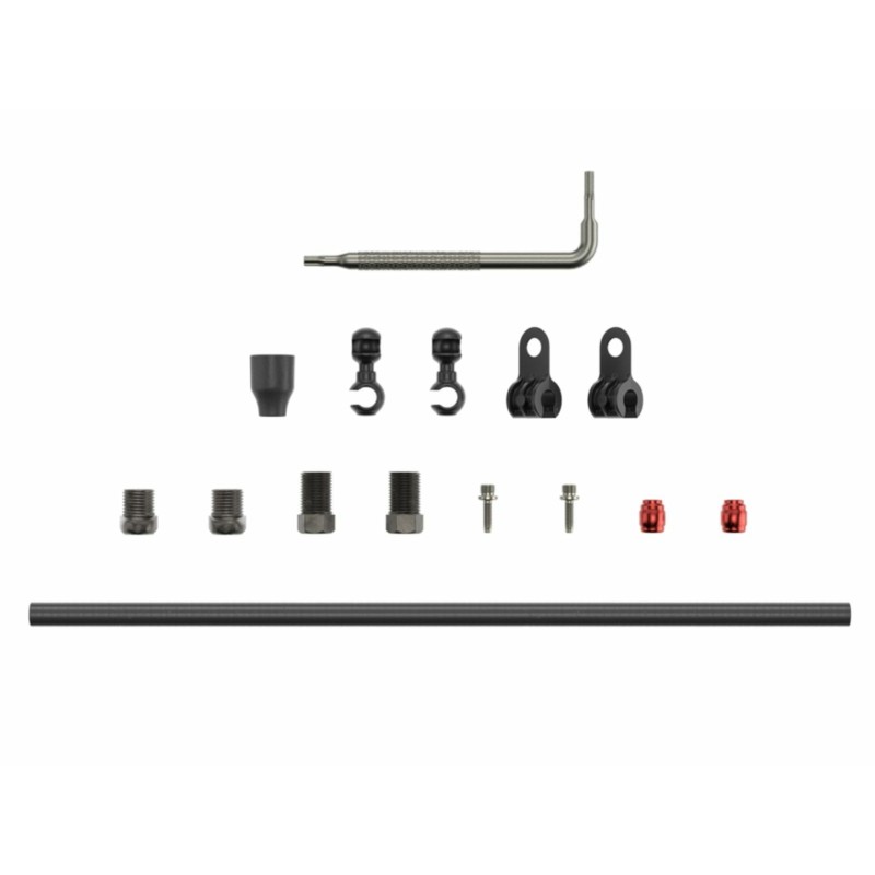 Double Compression Hydraulic Hose Kit - 2000 mm - Black