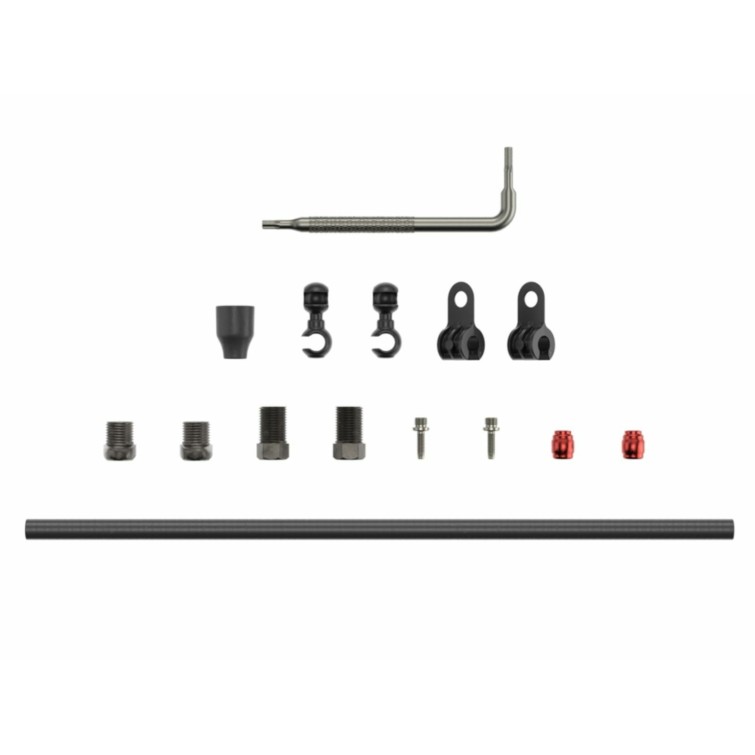 Double Compression Hydraulic Hose Kit - 2000 mm - Black