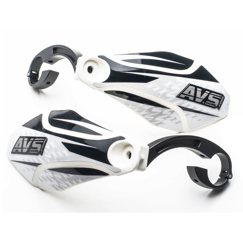 Protectores de manos con anclajes de aluminio - Blanco / Negro