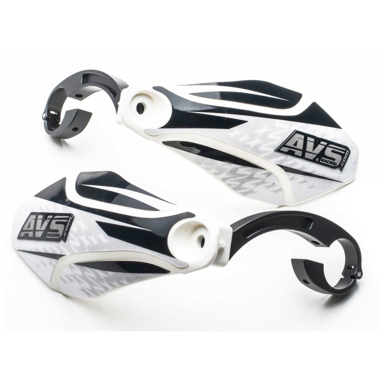 Protectores de manos con anclajes de aluminio - Blanco / Negro