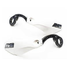 AVS Protège mains avec pattes plastique - Blanc - Purebike