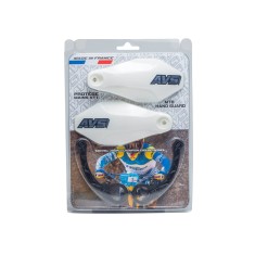 AVS Protège mains avec pattes plastique - Blanc - Purebike