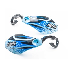 Protectores de manos con anclajes de aluminio - Azul claro / Negro