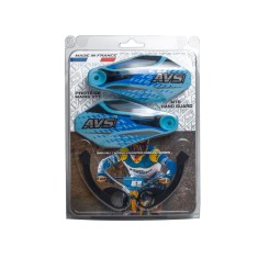 Protectores de manos con anclajes de aluminio - Azul claro / Negro