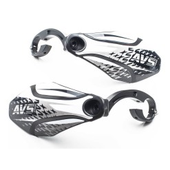 Protectores de manos con anclajes de aluminio - Negro / Blanco