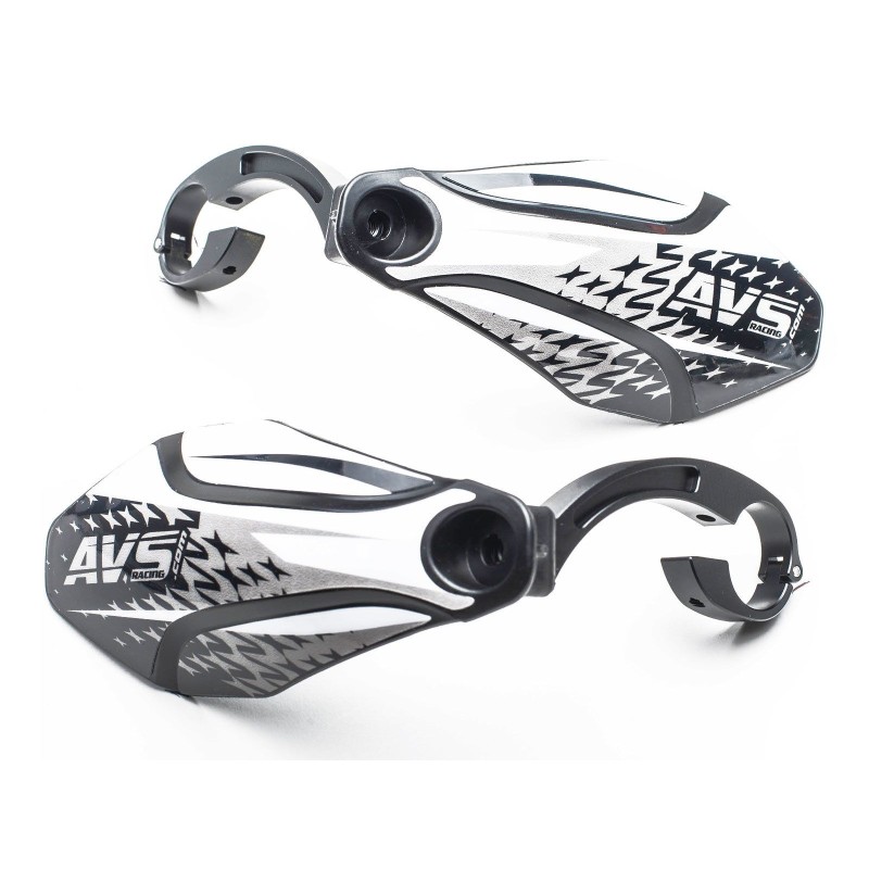Handguards with Aluminum Mounts - Black / White