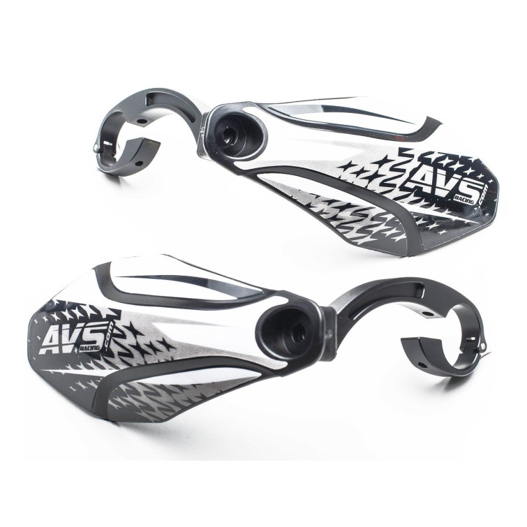 Handguards with Aluminum Mounts - Black / White