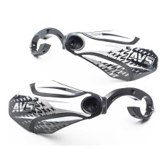 Protectores de manos con anclajes de aluminio - Negro / Blanco