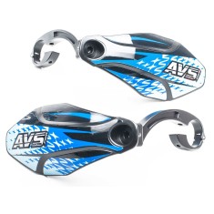 Handguards with Aluminum Mounts - Black / Blue