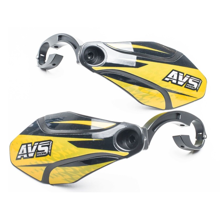 Handguards with Aluminum Mounts - Black / Yellow