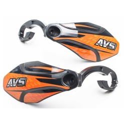 Protectores de manos con anclajes de aluminio - Negro / Naranja