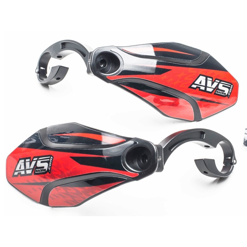 Handguards with Aluminum Mounts - Black / Red