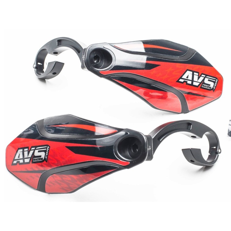 Handguards with Aluminum Mounts - Black / Red