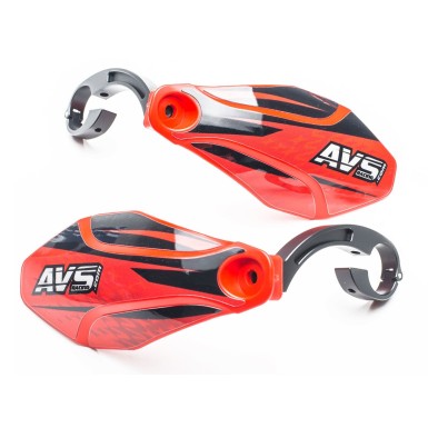 Protège mains avec pattes aluminium - Rouge / Noir