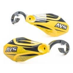 Protectores de manos con anclajes de aluminio - Amarillo / Negro