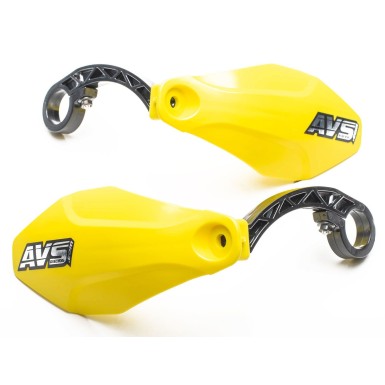 Protège mains avec pattes plastique - Jaune fluo