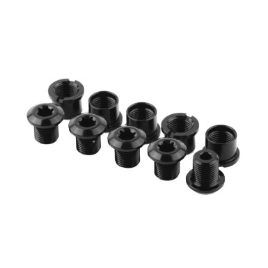Kit de 5 tornillos + tuercas para platos. Recambios para MTB