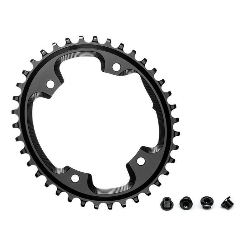 Plato Cyclocross Oval Narrow Wide 110 mm 4 agujeros Negro