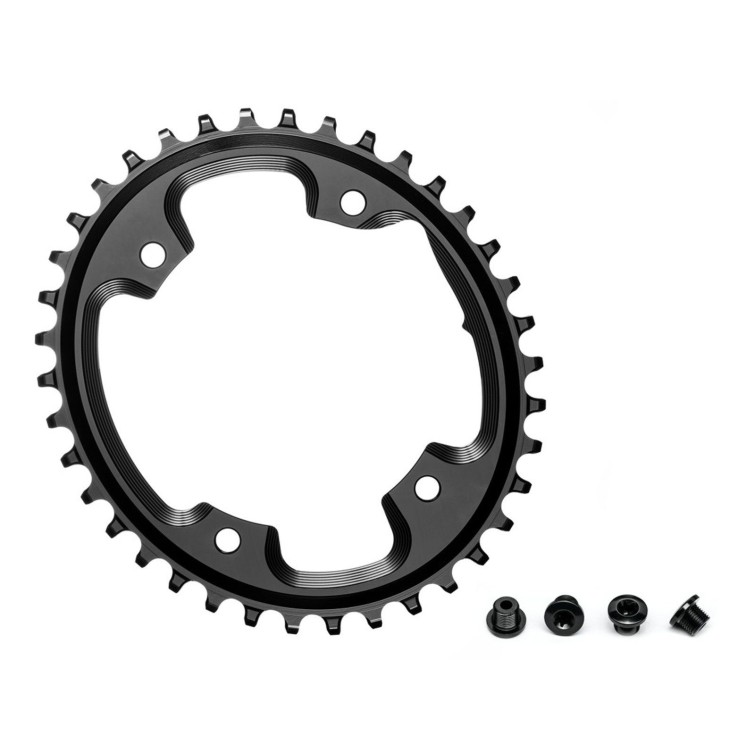 Plato Cyclocross Oval Narrow Wide 110 mm 4 agujeros Negro