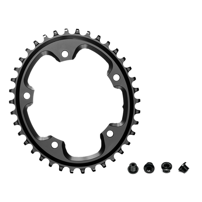 Plato Cyclocross Oval Narrow Wide 110 mm 5 agujeros Negro