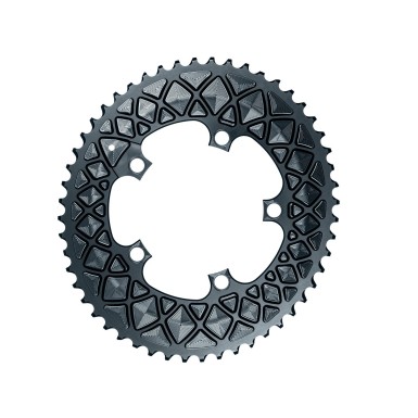 Absolute Black Plateau Ovale Premium - 5 trous 110 mm pour Sram - Gris - Purebike
