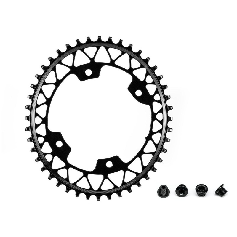 Plato Gravel Oval Narrow Wide 110 mm 4 agujeros Negro