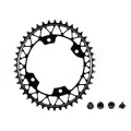 Gravel Oval Narrow Wide chainring 110 mm 4-bolt Black