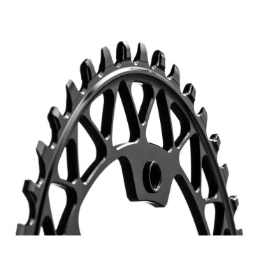 Plateau Gravel Oval Narrow Wide 110 mm 4 Trous Noir