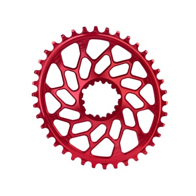 Absolute Black Plateau Cyclocross Oval Narrow Wide Sram Direct Mount GXP Rouge - Purebike