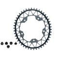 Gravel Oval Narrow Wide chainring 110 mm 5-bolt Gray