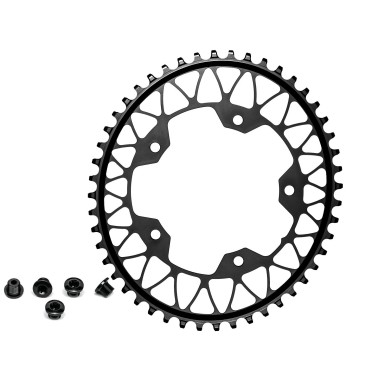 Plato Gravel Oval Narrow Wide 110 mm 5 agujeros Negro