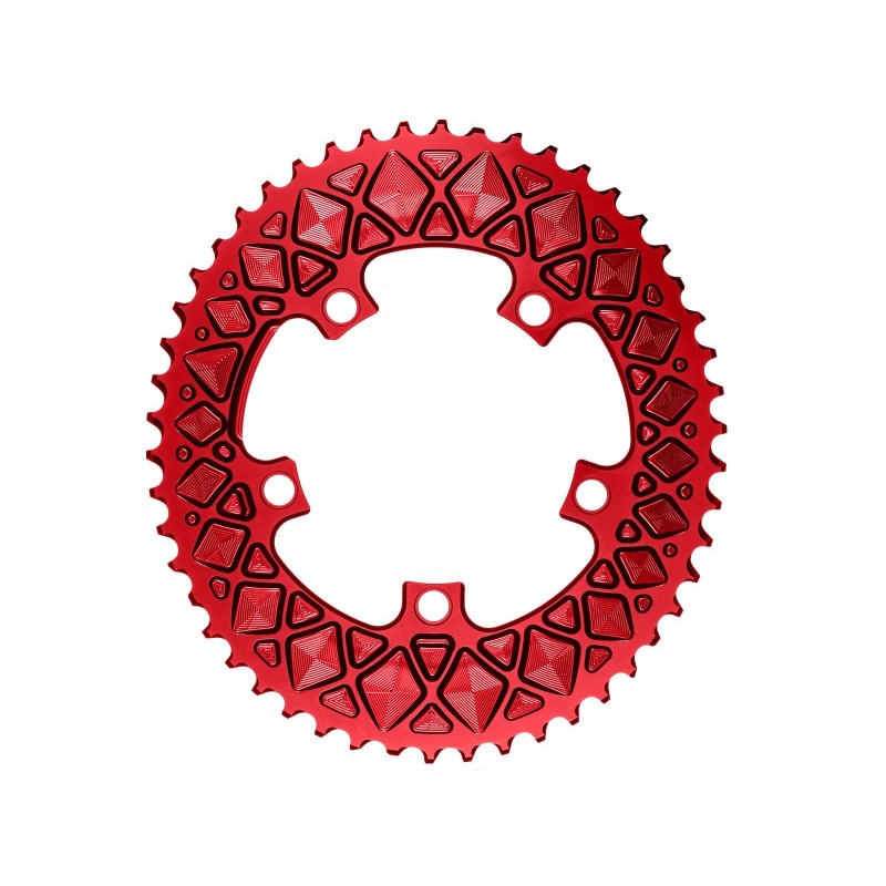 Premium Oval Chainring - 5-bolt 110 mm (non-Sram) - Red