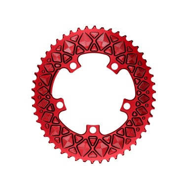 Plateau Ovale Premium - 5 trous 110 mm (non Sram) - Rouge