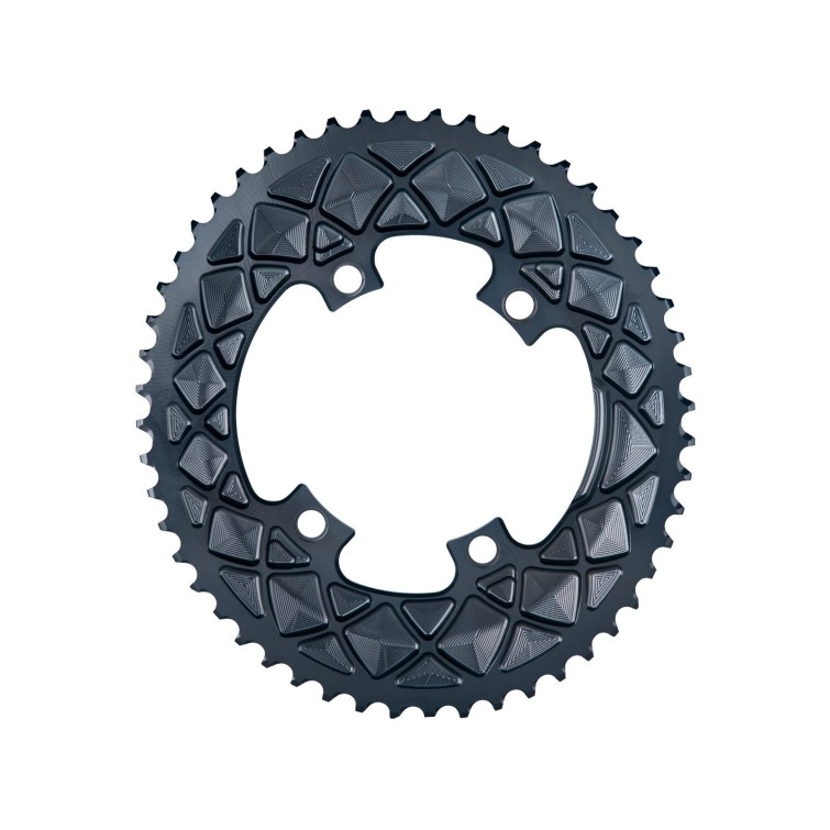 Plateau Ovale Premium - 4 trous 110 mm (Shimano asymétrique) - Gris
