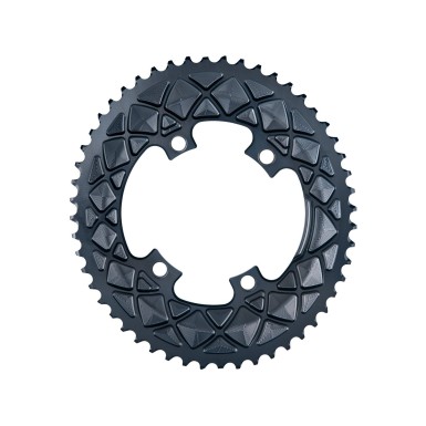 Plateau Ovale Premium - 4 trous 110 mm (Shimano asymétrique) - Gris