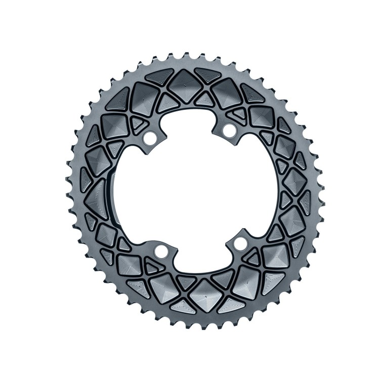 Premium Oval Chainring - 4-bolt 110 mm M9100/8000 - Gray