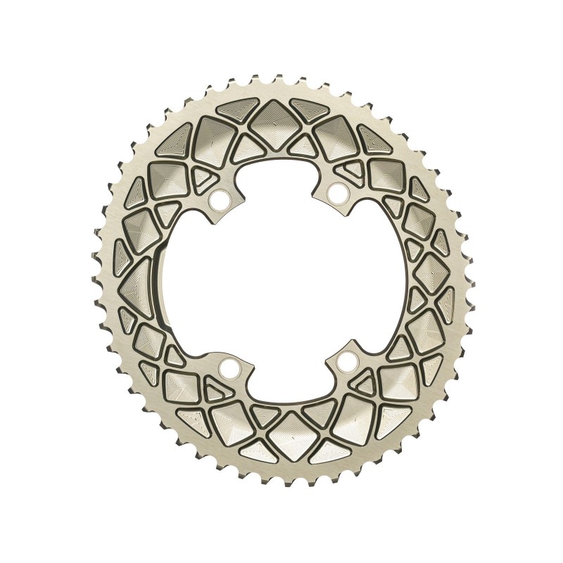 Premium Oval Chainring - 4-bolt 110 mm M9100/8000 - Champagne