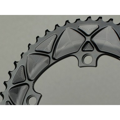 Plato ovalado Premium - 5 agujeros 130 mm - Negro