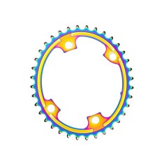Plateau Ovale Premium - 4 trous 110 mm M9100/8000 - PVD Rainbow