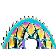 Plateau Ovale Premium - 4 trous 110 mm M9100/8000 - PVD Rainbow