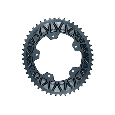 Premium Sub-Compact Oval Chainring - 5-Bolt 110 mm - Gray - 48 Teeth
