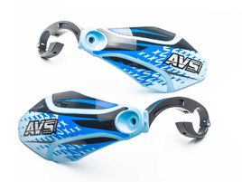 AVS Protège mains avec pattes aluminium - Bleu clair / Noir