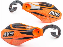 AVS Protège mains avec pattes aluminium - Orange / Noir