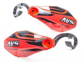 AVS Protège mains avec pattes aluminium - Rouge / Noir