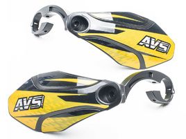AVS Protège mains avec pattes aluminium - Noir / Jaune