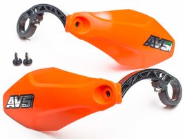 AVS Protège mains avec pattes plastique - Orange fluo